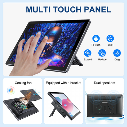 Unew 10.1 inch 1280x800 Touch Monitor Display for Raspberry Pi 5 4 4B/3B/3A+/2B/B+/A+ Portable Raspberry Pi Screen