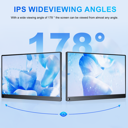 Unew 15.6 inch 4K 3840x2160 Portable Gaming Monitor | USB-C/HDMI | for Tablet/Computer/Xbox/Switch/Laptops/Phone VESA 75*75mm