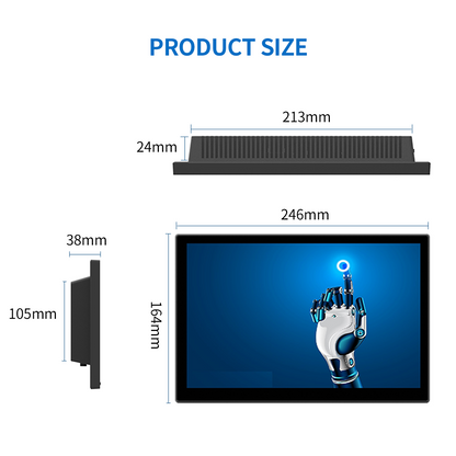 Unew 10.1 inch Monitor 1280X800 Industrial Display for Office Home CCTV Support VAG HDMI AV BNC DVI With Stand Speaker