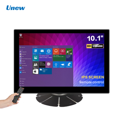 Unew 10.1 inch Monitor 1280X800 Industrial Display for Office Home CCTV Support VAG HDMI AV BNC DVI With Stand Speaker